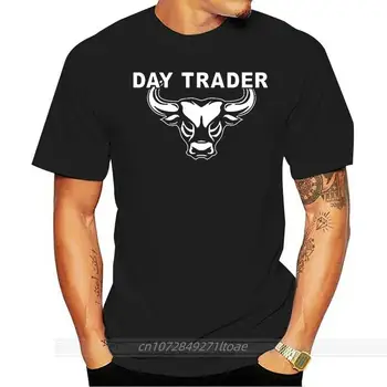 Футболка для дневной торговли, футболка для фондового рынка Bitcoin Magical Bull, мужская футболка с забавной графикой, футболка для дневного трейдера с Уолл-стрит