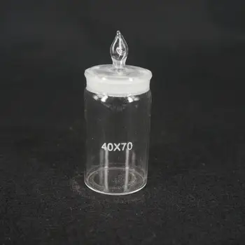 Стеклянная бутылка для взвешивания размером 40x70 мм, стеклянная бутылка для взвешивания с удельным весом низкой формы