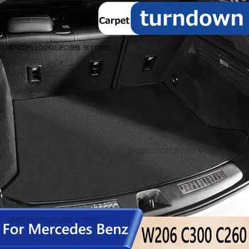 Для Mercedes Benz W206 C300 C260 2022-2023 Коврик Для Багажника Автомобиля AUTO Tail Boot Tray Liner Грузовой Коврик Для Ковра Подходят Защитные Накладки Для Хранения