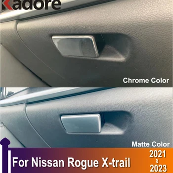 Для Nissan Rogue X-trail 2021 2022 2023 Хромированные Автомобильные Перчатки Коробка Ручка Пряжка Крышка Отделка Гарнир Стайлинг Аксессуары Для Интерьера