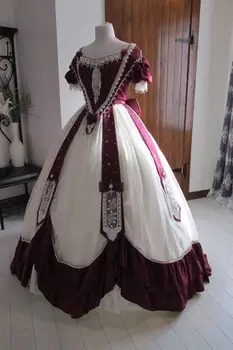Белые Бордовые готические фантастические вечерние платья, Квадратный Цветочный Сказочный Пышный корсет, Викторианское платье для выпускного вечера на Хэллоуин.