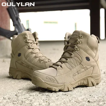 Армейские тактические ботинки Мужские военные водонепроницаемые рабочие ботинки для пустыни, тренировочные ботинки для скалолазания, походные ботинки, мужские ботинки для кемпинга на открытом воздухе