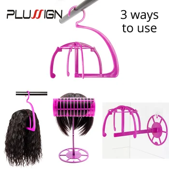 Верхняя вешалка для париков Plussign Для нескольких париков Многофункциональные Регулируемые подставки для париков Пластиковые держатели для головных уборов для шляп 1 шт./лот