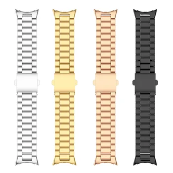 Без Зазоров Ремешок из нержавеющей стали для Google Pixel Watch аксессуары для ремешка Классическая Пряжка Металлический Браслет Замена для Pixel Watch