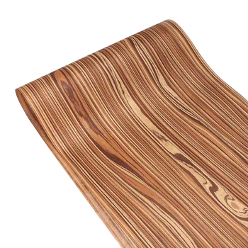 Восстановленный деревянный шпон Canthor Technology Деревянный шпон для мебели домашнего декора, например, 60 см в полоску коричневого цвета