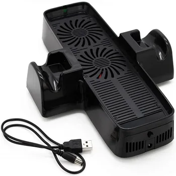 Вентилятор охлаждения консоли, подставка для зарядного устройства контроллера 3-в-1, станция охлаждения с USB-кабелем для зарядки Microsoft Xbox 360 Slim 360 S