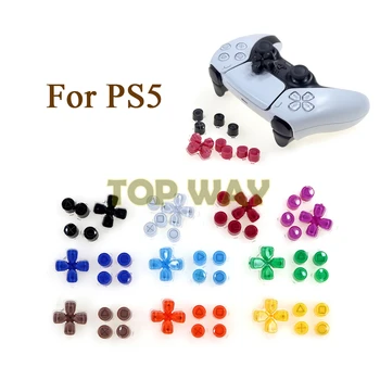 2 комплекта для Playstation 5 Контроллер PS5 Пластиковые кнопки с кристаллами игровой контроллер ABXY Комплект клавиш управления D-Pad