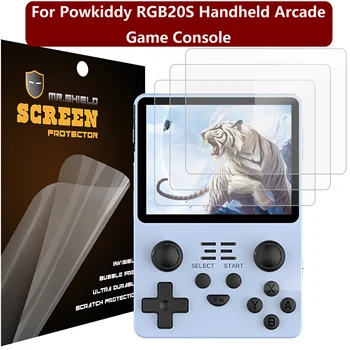 Защитная пленка Mr.Shield [3 УПАКОВКИ] для портативной игровой консоли Powkiddy RGB20S с антибликовым покрытием [Матовая] (ПЭТ-материал)