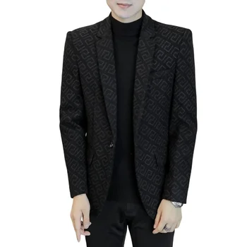 Высококачественный блейзер, мужской молодежный Корейский модный тренд, Продвинутый, простой, деловой, повседневный, Элегантный, для вечеринок, Джентльменский тонкий пиджак
