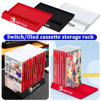 Настольная коробка для игровых карточек, держатель для Nintendo switch, стеллаж для хранения OLED-кассет, кронштейн для хранения игровых дисков, подставка для аксессуаров NS