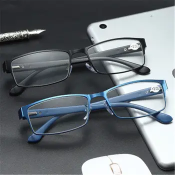 Модные мужские деловые очки для чтения в оправе из титанового сплава, мужские очки для дальнозоркости, Пресбиопии, Рецептурные очки + 1,00 ~ +4,0 Диоптрий