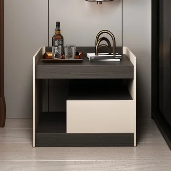 Современный минималистичный Художественный прикроватный столик скандинавского дизайнера, Маленькая квартира, спальня, Индивидуальность, Краска, Шкафчик, Полный комплект