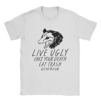 Крутые футболки с цитатами из Opossum Eat Trash для мужчин, футболки из 100% хлопка с круглым воротником, футболки с коротким рукавом, одежда для вечеринок