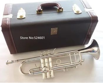 Новое поступление Bach LT180S-72 Bb Маленькая труба Серебряный Золотой ключ Профессиональные музыкальные инструменты с футляром Бесплатная доставка