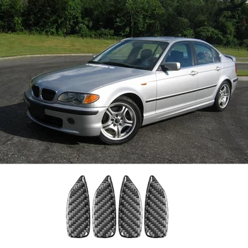 4 шт. Наклейки для отделки рамы внутренней дверной ручки чаши автомобиля Запасные части для BMW 3 серии E46 1997-2004