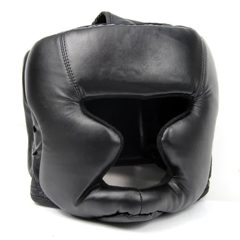 Черный хороший головной убор, тренировочный шлем, защитное снаряжение для кикбоксинга