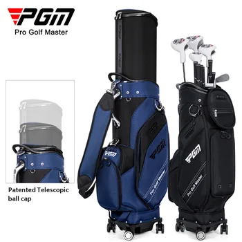 Сумка для гольфа PGM, водонепроницаемая нейлоновая мужская женская сумка с жестким корпусом, телескопическая бейсболка, Четырехколесный плоский надувной пакет, реверсивная клюшка