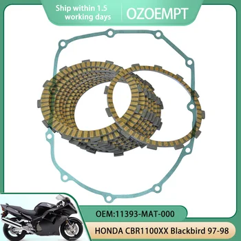 Комплект дисков сцепления мотоцикла OZOEMPT и прокладка крышки применимы к HONDA CBR1100XX Blackbird 97-98
