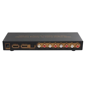Аудио конвертер LPCM, совместимый С HDMI, В 7.1 Аудио разветвитель, совместимый с HDMI, оптический выход RCA, штепсельная вилка ЕС