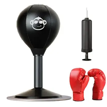 Настольный Боксерский мяч, присасывающийся к вашему столу, Боксерские груши, Отдельно Стоящий Набор для боксерского мяча с насосом, Прочная Забавная игрушка в подарок Reflex