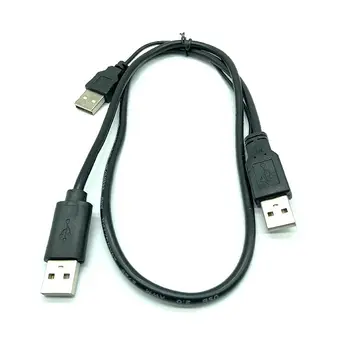 Черный 70 см 0,7 м 2 фута USB2.0 USB 2.0 three A Type 3A Male HDD data power Y Кабель для мобильного жесткого диска HDD