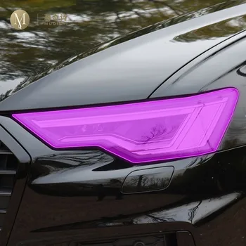 Для Audi A6 C8 2019-2023 Экстерьер автомобиля защитная пленка PPF Защита фар от царапин Прозрачная пленка TPU черного цвета для ремонта