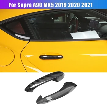 Накладка наружной дверной ручки из настоящего углеродного волокна для Toyota GR Supra A90 MK5 2019 2020 2021