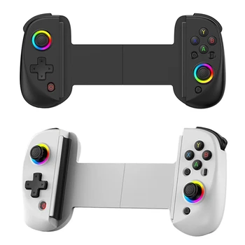 1 Шт. Телескопический игровой контроллер D8 с RGB подсветкой, Мобильный игровой контроллер ABS для Android IOS, PS3, PS4, ПК с переключателем