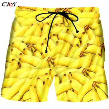 Мужские летние шорты CJLM с 3D принтом Creative Fruit Banana Повседневного креативного дизайна Мужские шорты оверсайз 5XL