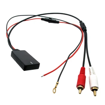 5X Универсальный модуль приемника Bluetooth AUX, 2 адаптера кабеля RCA, радио, стерео, Беспроводной аудиовход, воспроизведение музыки для грузовика