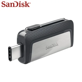 100% Зашифрованный Sandisk DC2 USB Extreme Type-C 256 ГБ 128 ГБ 64 ГБ Двойной флэш-накопитель OTG 32 ГБ U-накопитель Micro U-диск Флэш-накопитель