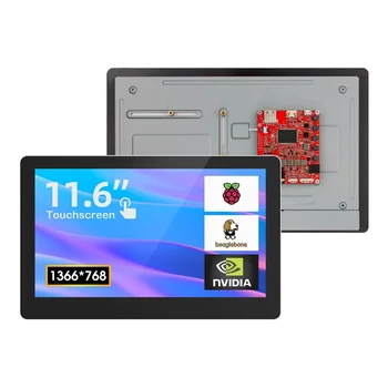 11,6-дюймовый IPS Емкостный сенсорный дисплей HD 1366*768 для Raspberry Pi/LattePanda/Beaglebone/Jetson Nano с сертификатом CE/RoHS