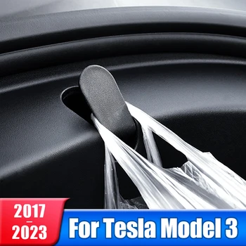 2шт Передний Крючок для багажника модели Tesla 3 2017- 2020 2021 2022 2023 Крючок для Багажной сумки Подвесной Крючок Для Багажной Продуктовой Сумки Аксессуары Для Крючков